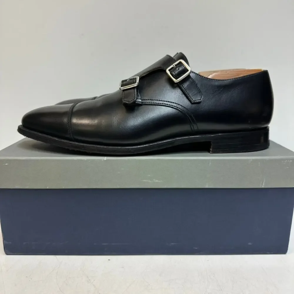 VGUC Crockett & Jones x Brooks Brothers Double Monk Black Made in England US 9 D